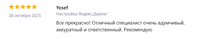 Скриншот отзыва на Профи.ру 2